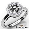 Round Shape Diamond Engagement Ring Halo Setting 14K White Gold SemiMount 0.36Ct