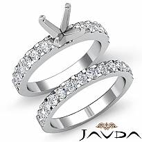 1.2 Ct Round Diamond Engagement Wedding Ring Bridal Sets 14k White Gold Setting