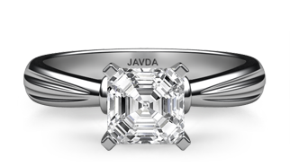 asscher classic solitaire ring