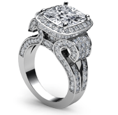 cushion antique vintage ring