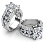 cushion classic sidestone ring