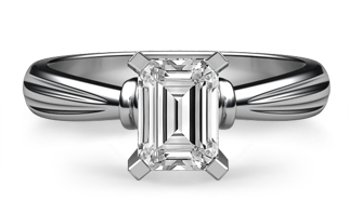 emerald classic solitaire ring