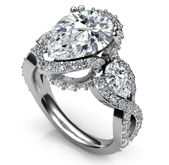 Pear Shaped Diamond Engagement Rings | Javda