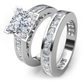 princess bridal sets ring