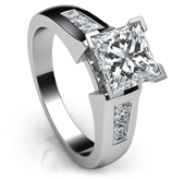 princess classic sidestone ring