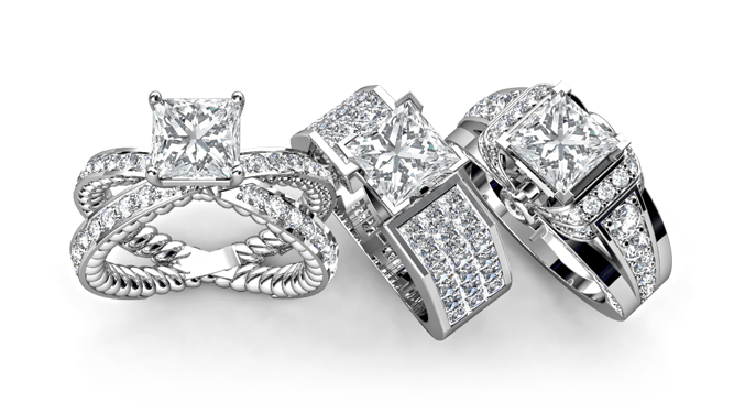 princess diamond engagement rings