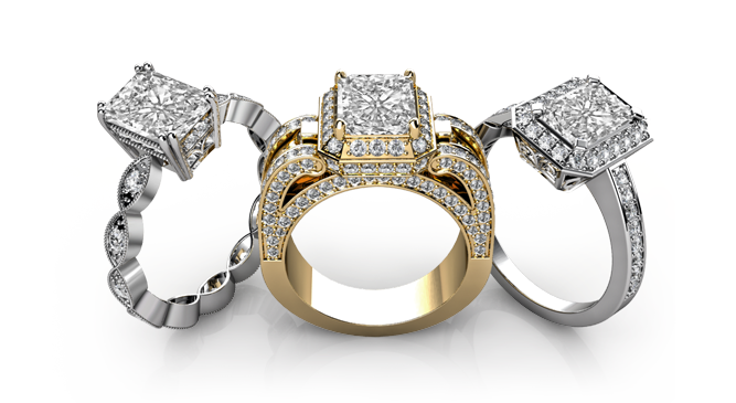 radiant diamond engagement rings