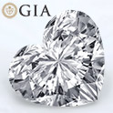 Heart shape is diamond certified by GIA, 100% natural G color & VVS2 clarity {1.08 ctw.}