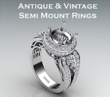 antique & vintage semi mount rings
