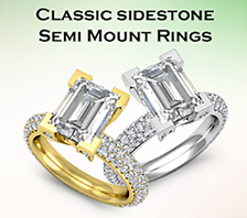 classic sidestone semi mount rings