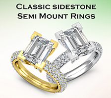 classic sidestone semi mount rings classic sidestone semi mount rings