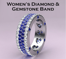 womens diamond gemstone band womens diamond gemstone band