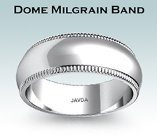 dome milgrain band dome milgrain band