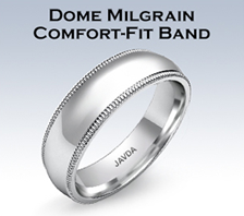 dome milgrain comfort fit band