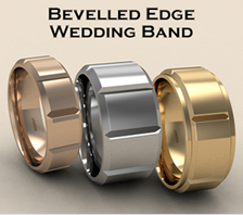 bevelled edge wedding band