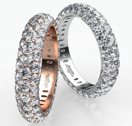 3 Ct Round Diamond Women/'s Eternity Wedding Band Ring 14k White Gold Finish