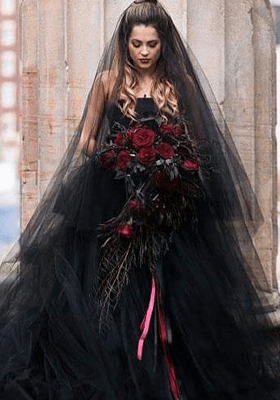 black wedding dress