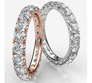 diamond eternity womens wedding band 14k rose gold