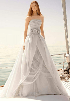 dove grey wedding dress