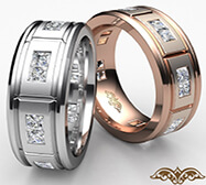 grooms wedding eternity ring 14k gold channel set