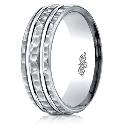 hammered centre polish two cuts wedding band hammered centre polish two cuts wedding band