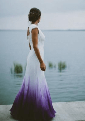 how ombre wedding dress looks like
