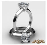 knife edge solitaire cushion diamond engagement ring 14k white gold 0.5ctw