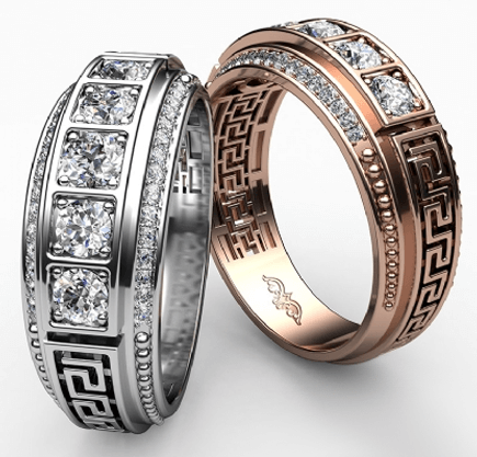 maze patterned graduate diamond men’s wedding band maze patterned graduate diamond men’s wedding band