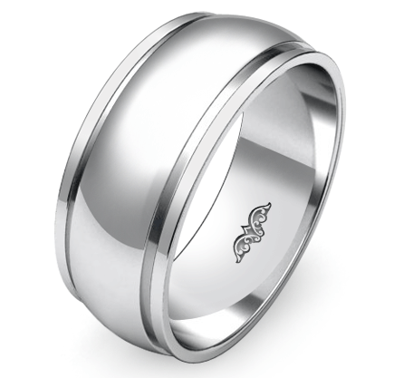 men’s plain wedding solid band dome step ring men’s plain wedding solid band dome step ring