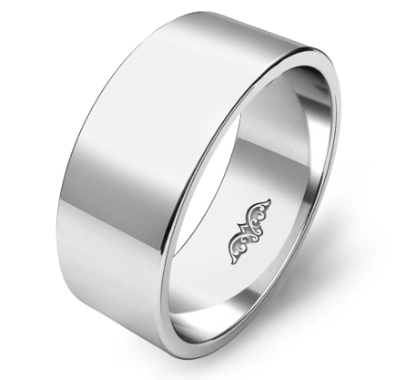 men’s wedding band flat pipe cut plain solid ring men’s wedding band flat pipe cut plain solid ring