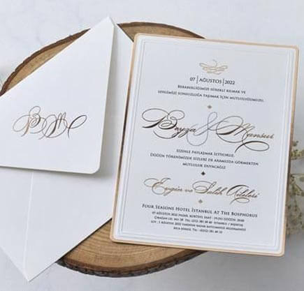 monogrammed envelops wedding invitation cards