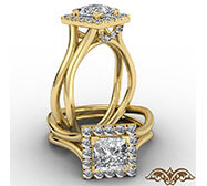 princess diamond engagement ring 18k yellow gold