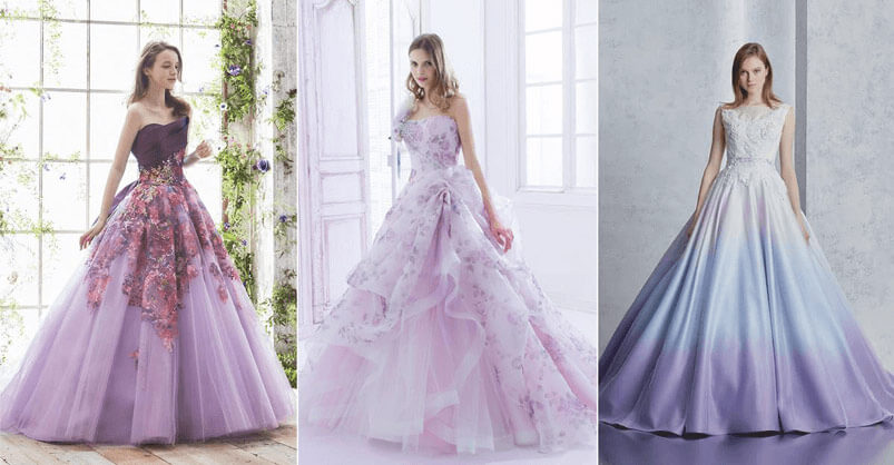 purple wedding dress