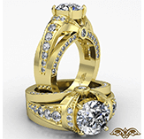 round diamond engagement ring 14k yellow gold 1.9ctw