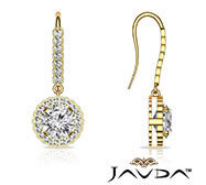 round shepherd hook vintage style 14k gold earrings