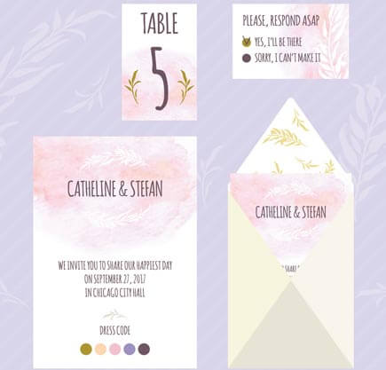watercolor invitation cards