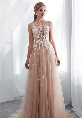 what color is champagne wedding dress