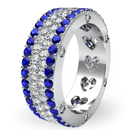 women’s wedding ring eternity round sapphire diamond band women’s wedding ring eternity round sapphire diamond band