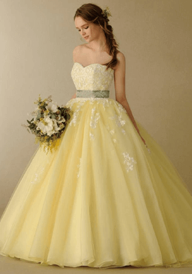 yellow wedding dress