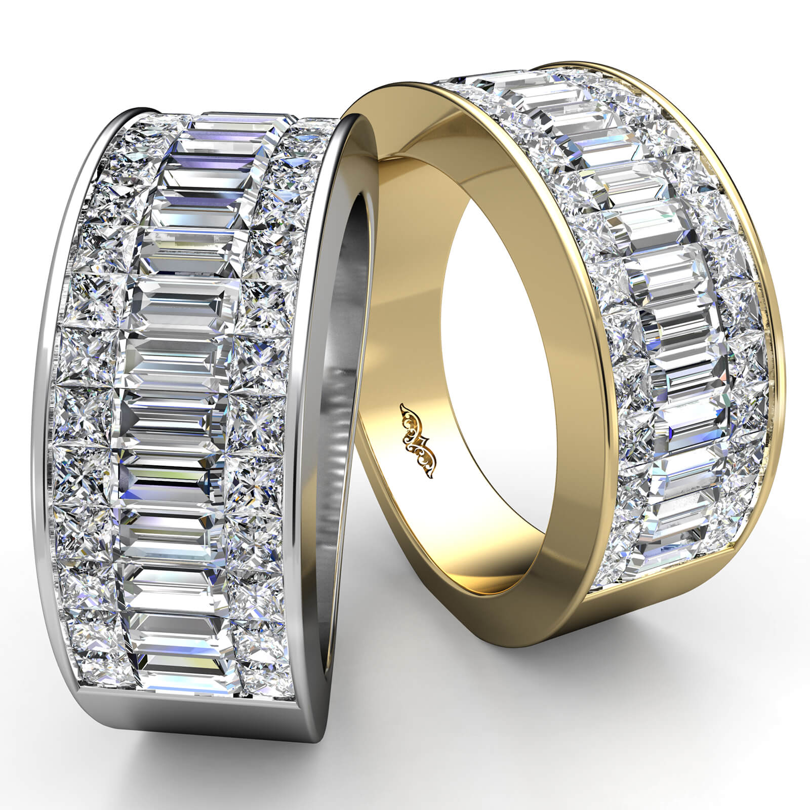 The Channel Set Baguette Eternity Band by Frank Darling