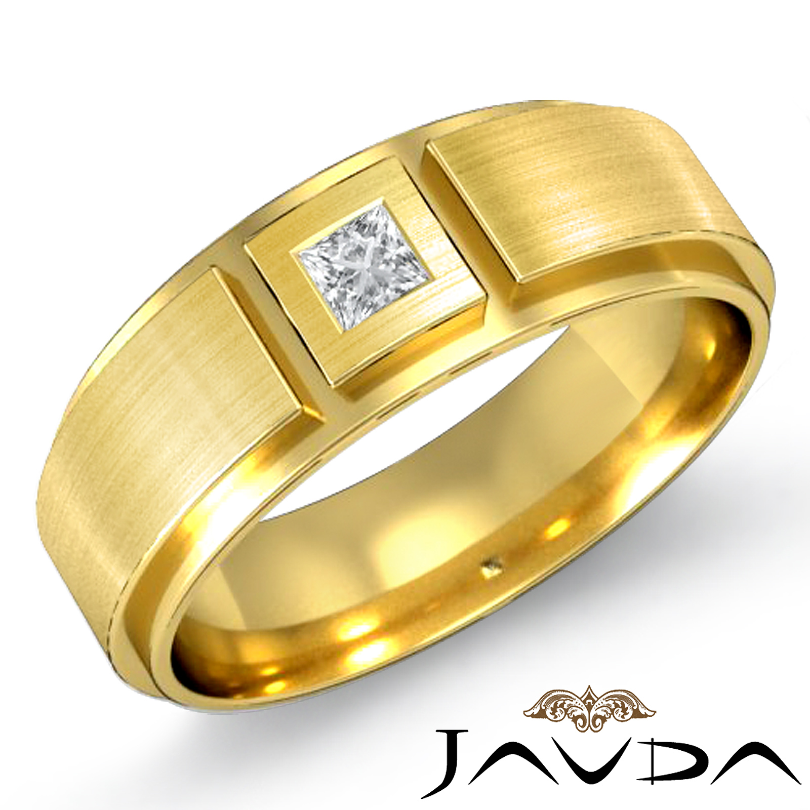 Yellow Gold Ring For Men Mens Wedding Bands Details about   Mens Solitaire Diamond Rings 