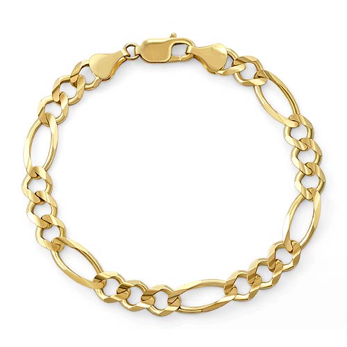 14k Gold 3 Tone ID Women's Bracelet — AB and J
