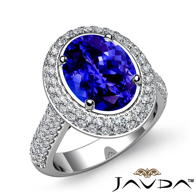 Gleaming Double Halo Pave Oval diamond engagement Ring in 14k Gold White