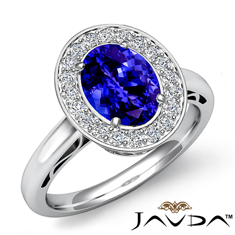 Halo Filigree Pave Setting Oval diamond engagement Ring in 14k Gold White