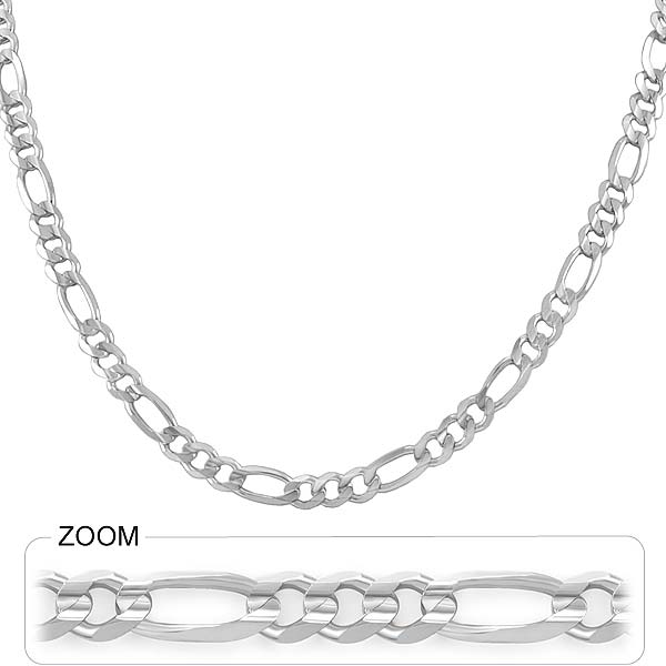 thumbnail image 2 of 14k Gold Layered 6mm Figaro Link Chain Bracelet – 8 Inch – Unisex 2 of 5