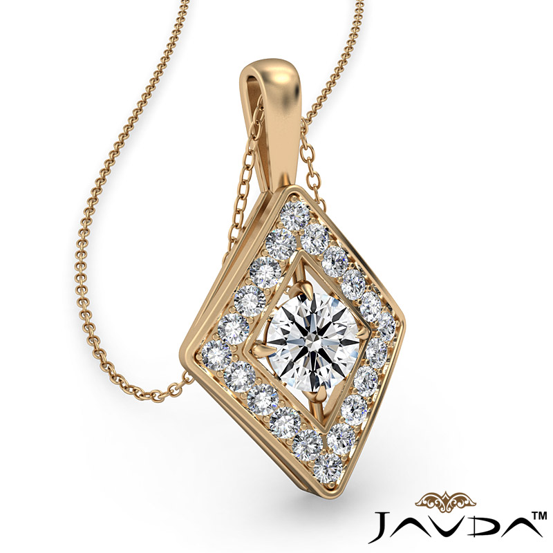  Round diamond  Pendant in 14k Gold Yellow