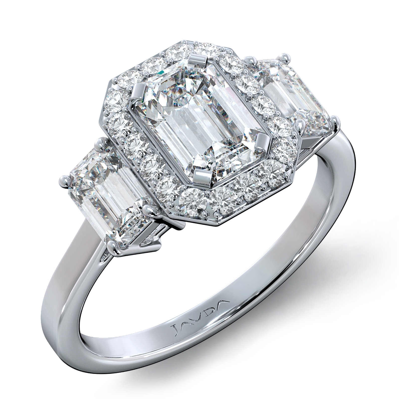 Classic Three Stone Diamond Engagement Rings | Javda
