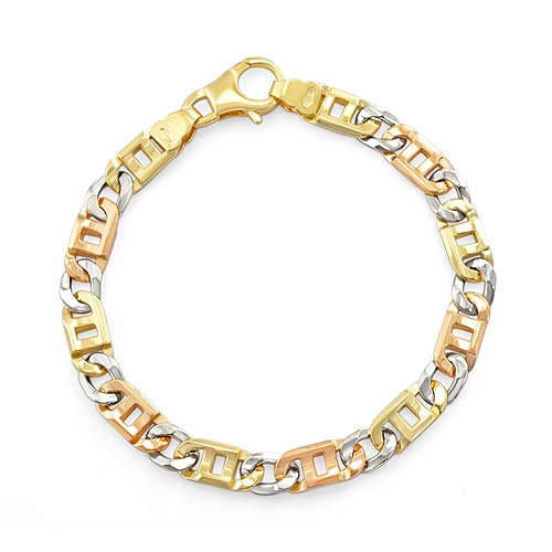 Trendy Tri-Color Bangle Bracelet – Andaaz Jewelers