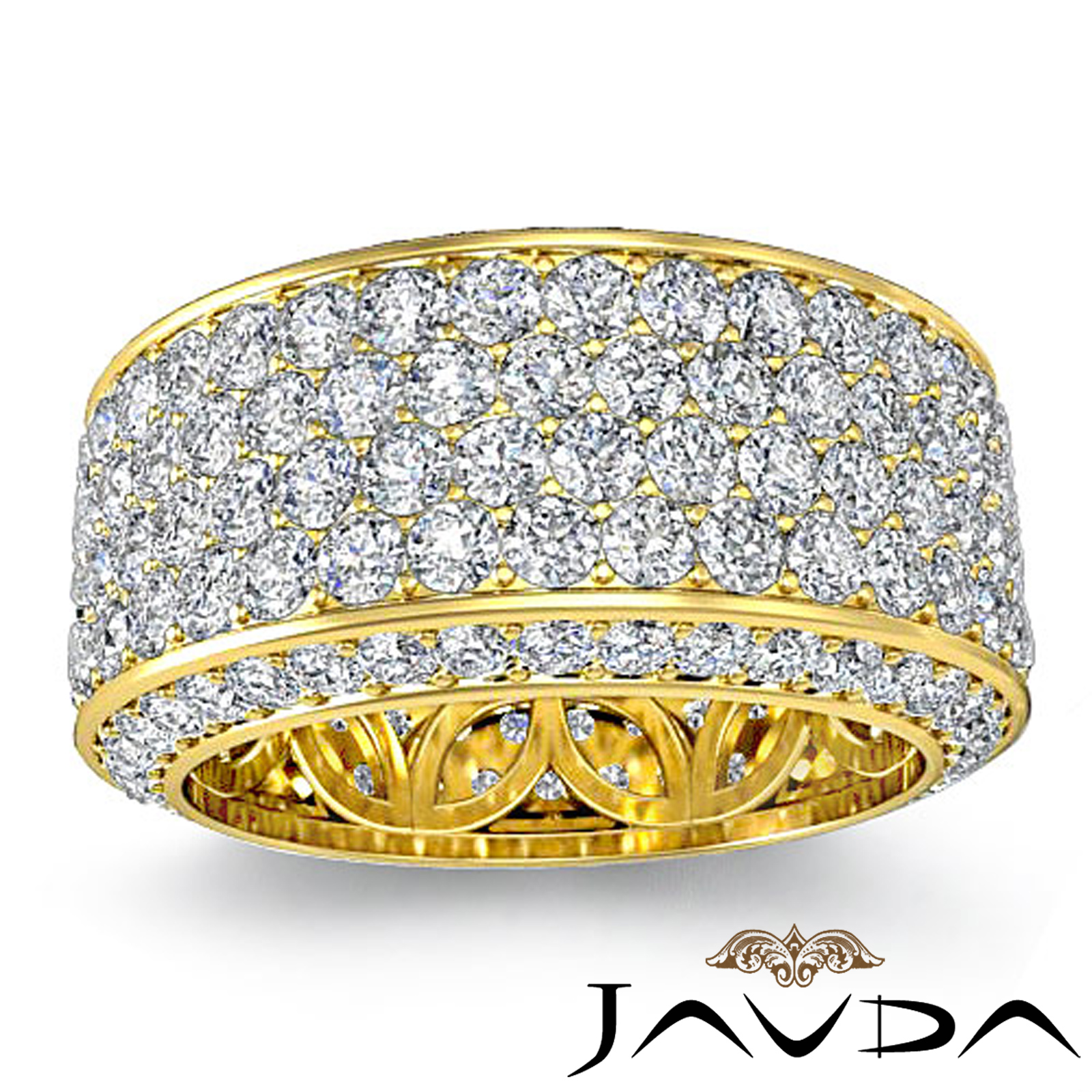 Diamond Eternity Rings: Yellow Gold Diamond Eternity Rings For Women
