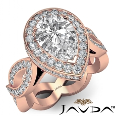 Twist Shank Circa Halo Pave diamond Hot Deals 18k Rose Gold